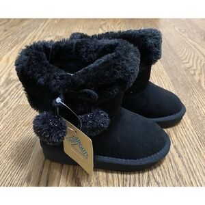 Thereabouts Little Kid Size 6 Girls Willa Faux Fur Lined Winter Boots Black